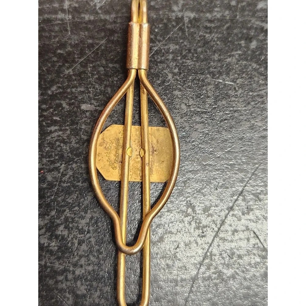 Vintage T.L.O.F. Fraternity Tie Clip Philadelphia Badge Co. Gold Tone Enamel